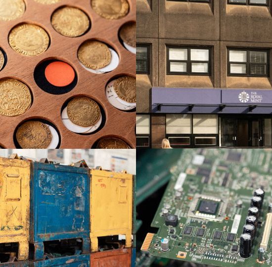Gold; Jewellery, Britain's Roya Mint, Electronic Waste, Metals