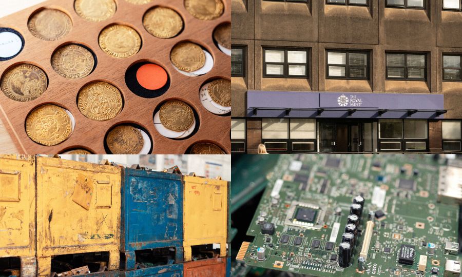 Gold; Jewellery, Britain's Roya Mint, Electronic Waste, Metals