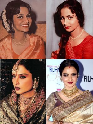 Waheeda Rehman- Rekha-1980's-jewellery-style