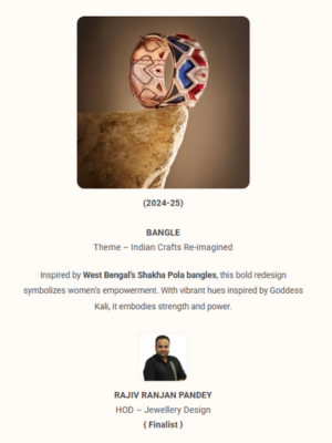 artisan jewellery design award winner from iigsouth institute and their design