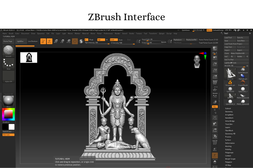 zbrush-cad-jewelry design-god-idol-sculpting