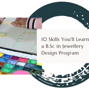 tudent learning hand sketching skills in BSc in Jewellery Design program