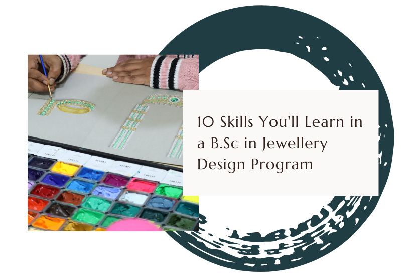 tudent learning hand sketching skills in BSc in Jewellery Design program
