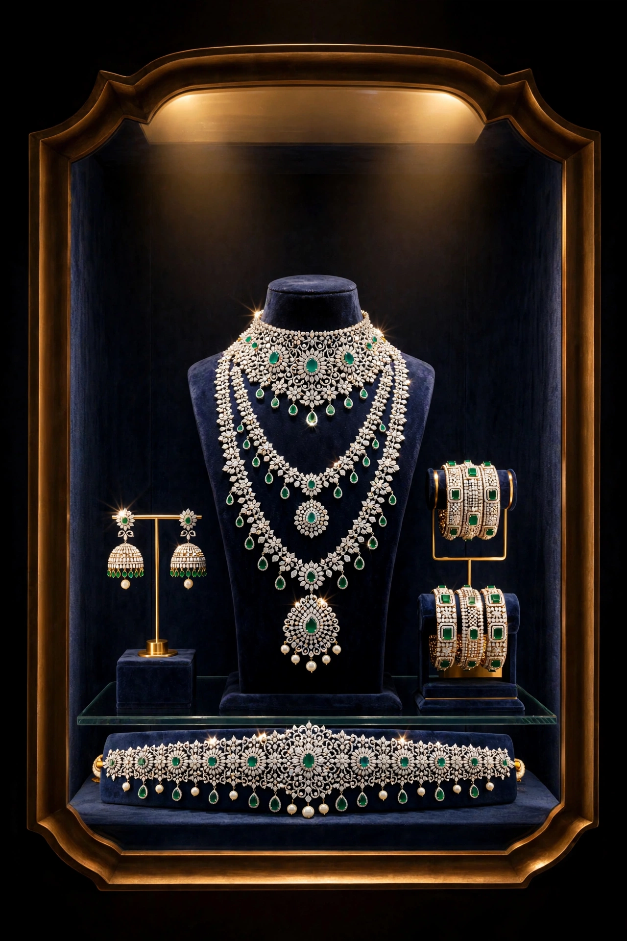a-beautiful-diamond-jewellery0bridal-set-placed-in-the-display