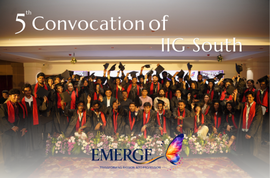 Graduates, faculty and dignitaries gather for IIG South's 5th Convocation at Godavari Heritage