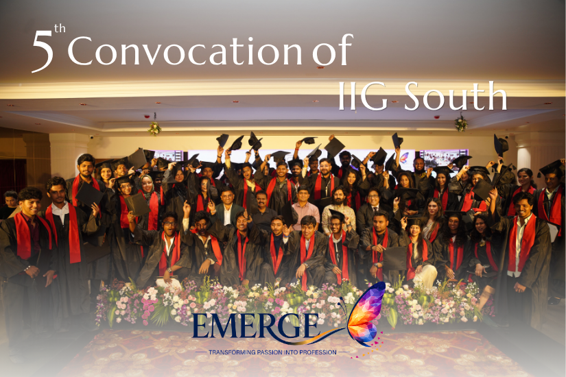 Graduates, faculty and dignitaries gather for IIG South's 5th Convocation at Godavari Heritage